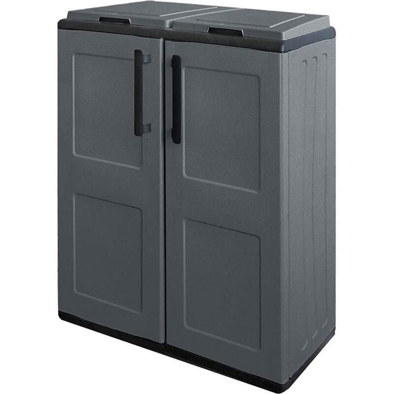 foto del prodotto armadio basso a scomparti per raccolta differenziata 2 scomparti df 8035046