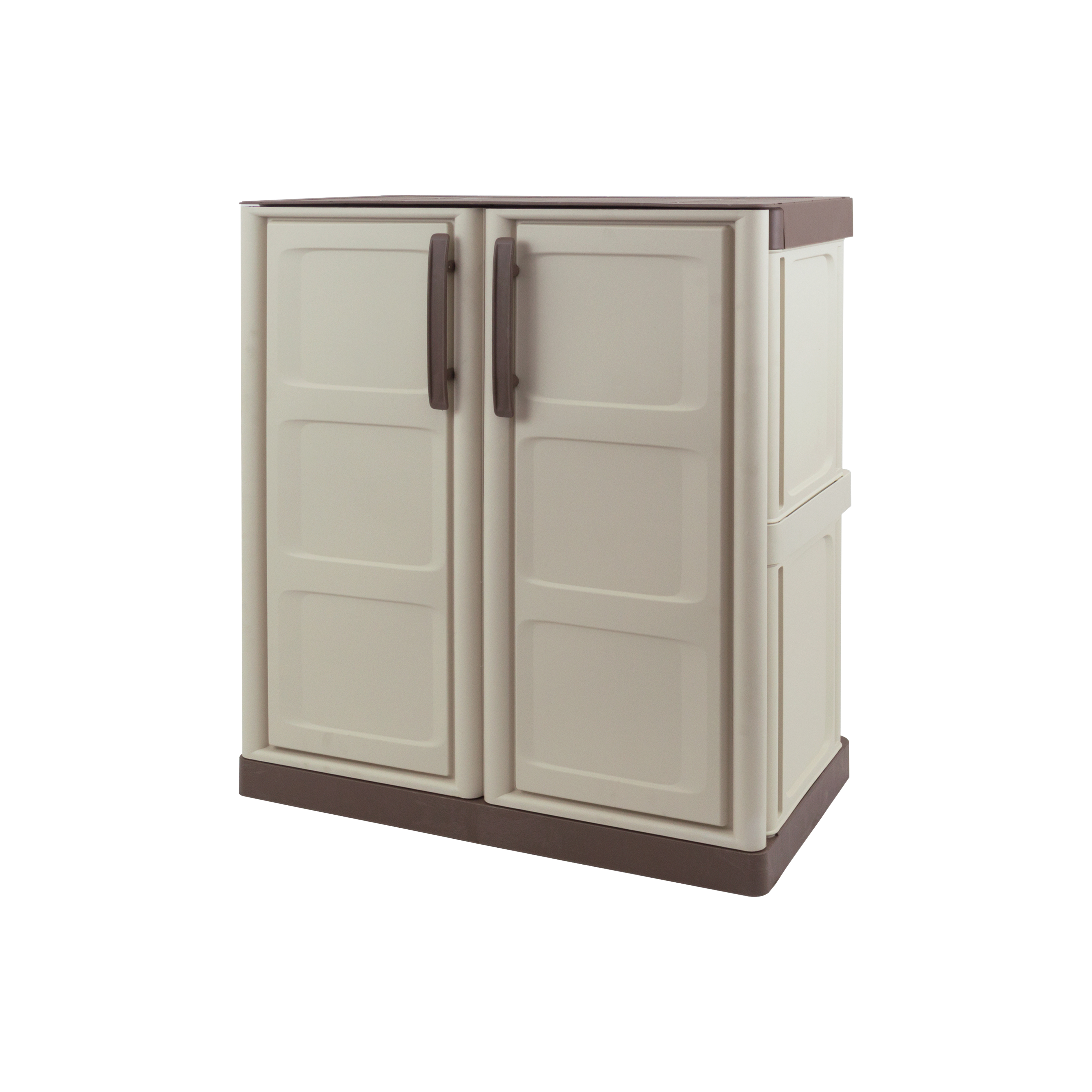 foto del prodotto armadio basso beige tortora, di dimensioni l700 x p 390 x h 855 mm.