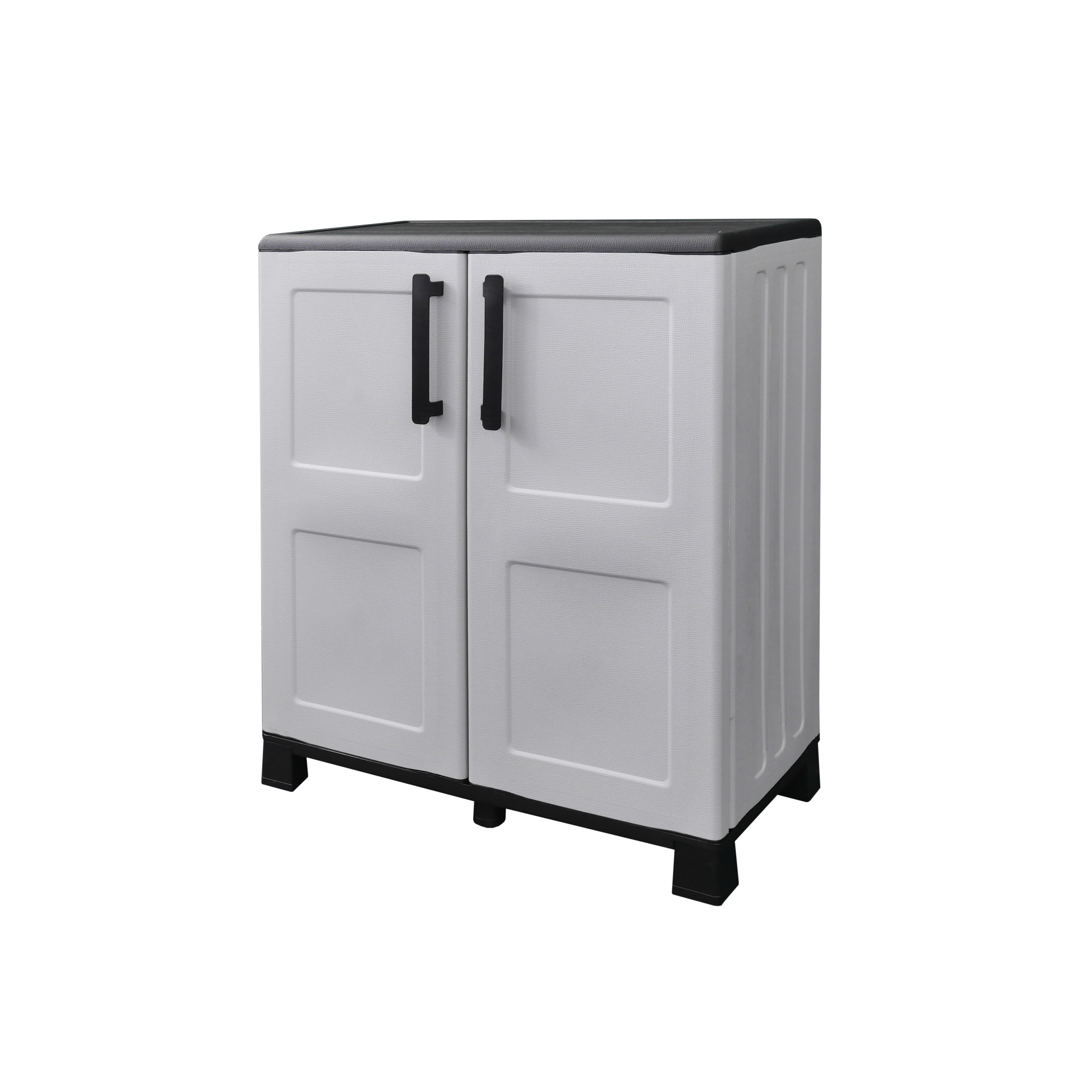 foto del prodotto armadio basso grigio chiaro, di dimensioni 680x370xh 900 mm.