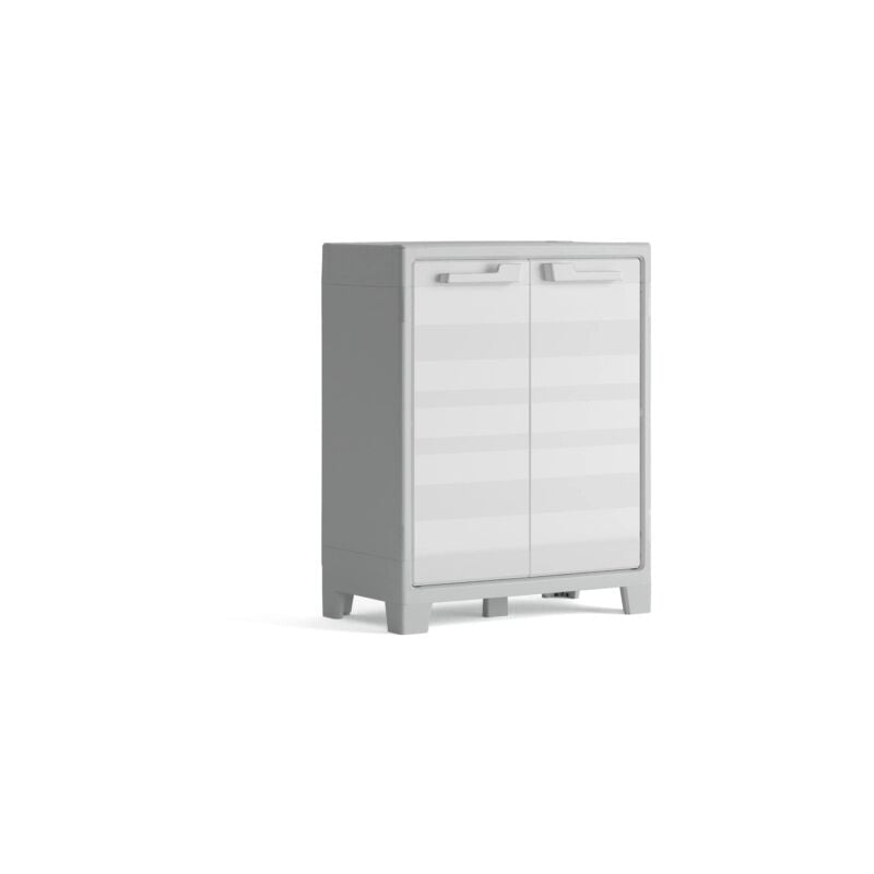 foto del prodotto armadio basso keter maximo in resina grigio chiaro 80x44x100 cm