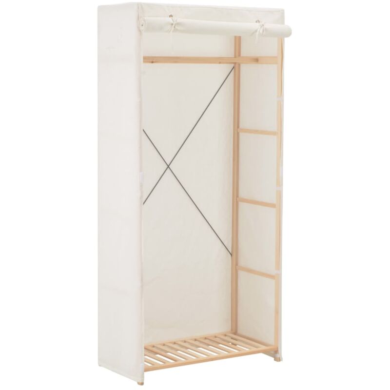 foto del prodotto armadio bianco 79x40x170 cm in tessuto vidaxl 830472