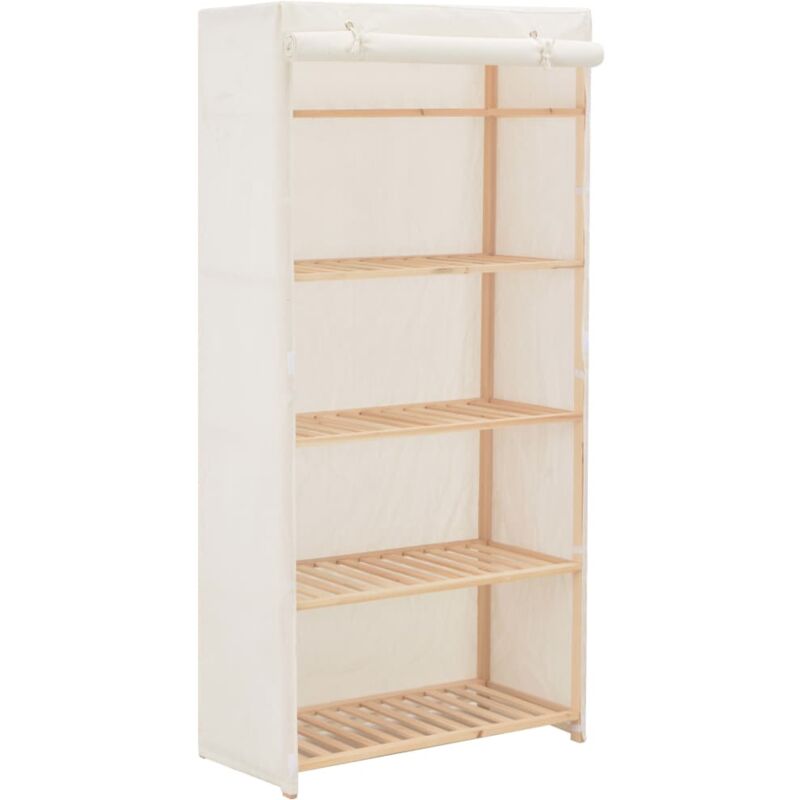 foto del prodotto armadio bianco 79x40x170 cm in tessuto vidaxl