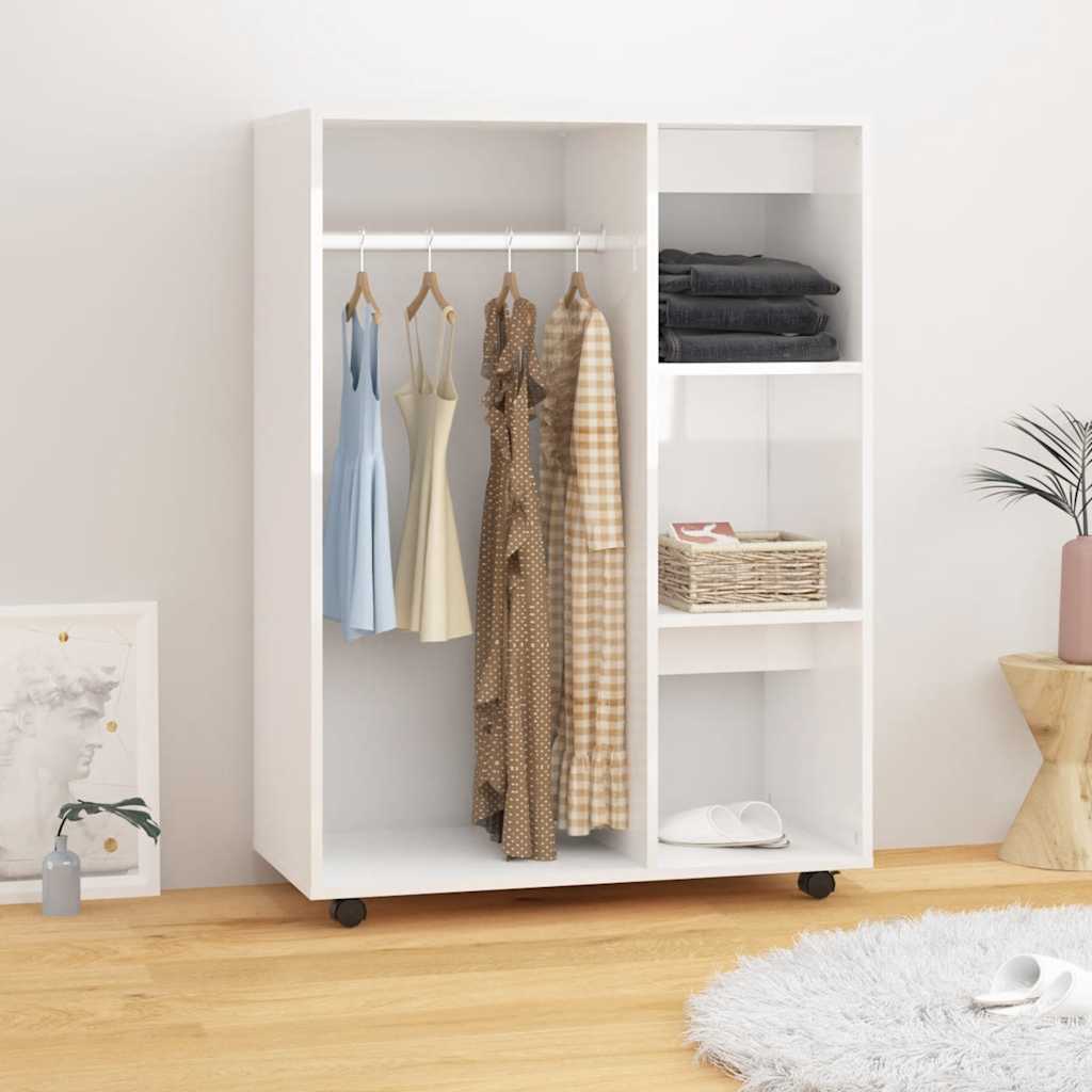 foto del prodotto armadio bianco lucido 80x40x110 cm in legno multistratocod mxl 111838