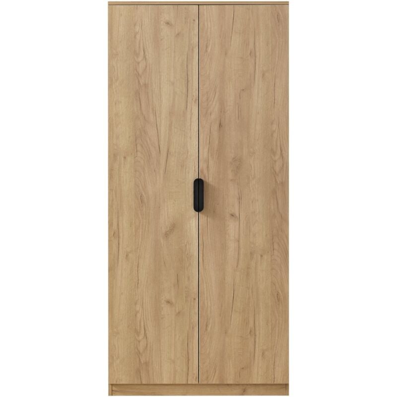 foto del prodotto armadio camera da letto armadio moderno mobile contenitore senza tempo 1 armadio e 1 ripiano in mdf 176 x 80 x 52 cm effetto rovere