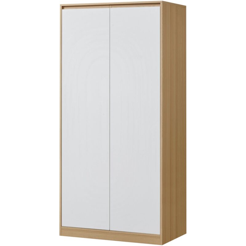 foto del prodotto armadio camera da letto armadio moderno mobile contenitore senza tempo con 4 ripiani in mdf 176 x 80 x 52 cm effetto rovere bianco 030006364