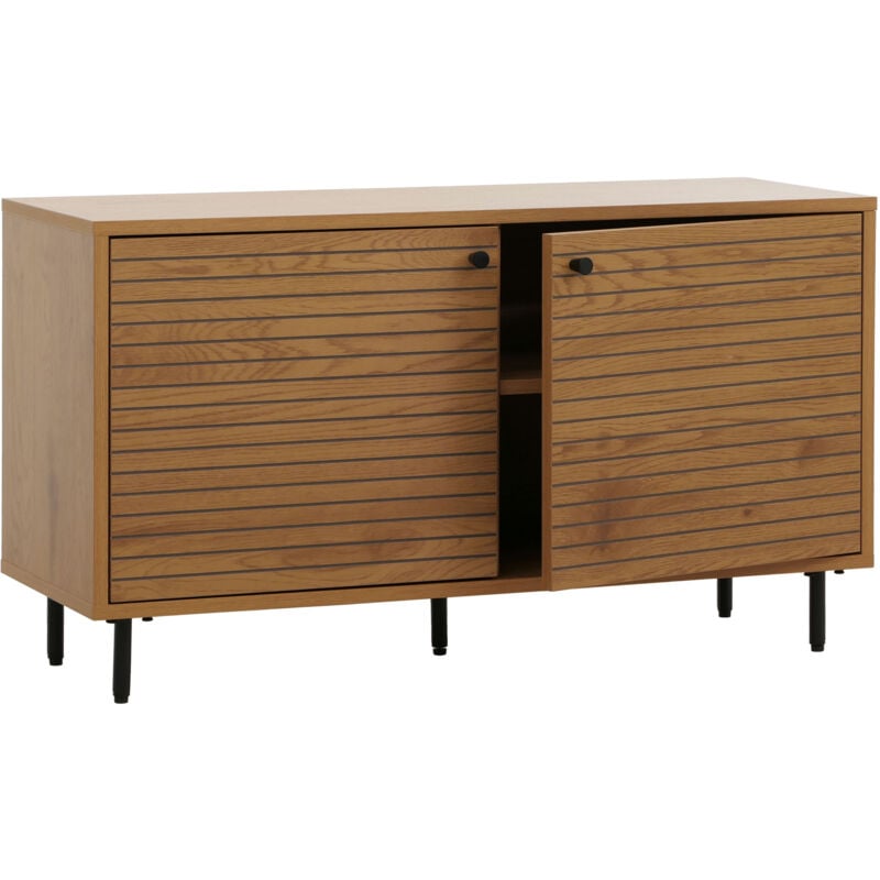 foto del prodotto armadio cassettiera hhg 315, armadietto da soggiorno, design 3d vimini 4 scomparti soft close, 138x80x36cm, naturale