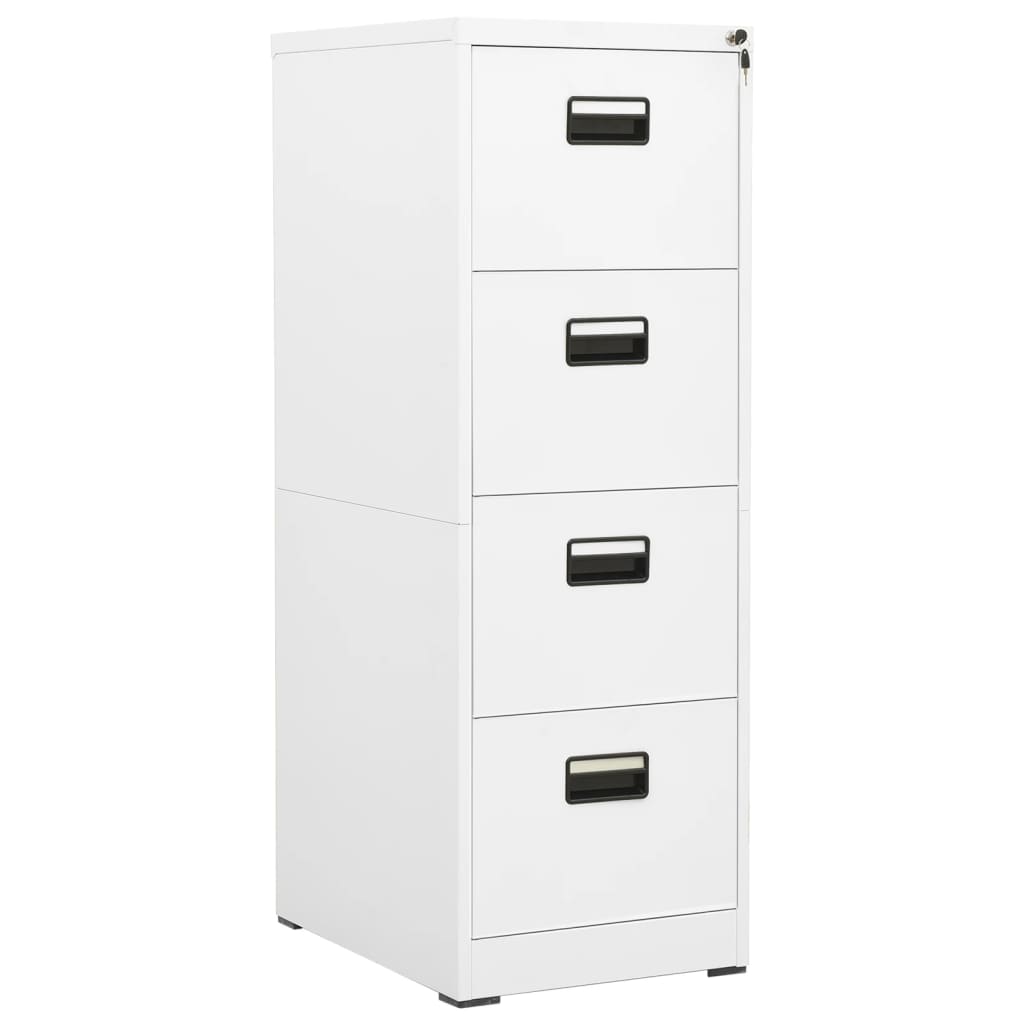 foto del prodotto armadio classificatore bianco 46x62x133 cm in acciaio vidaxl