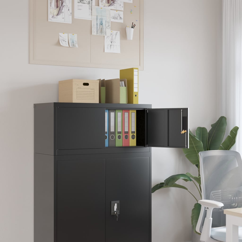 foto del prodotto armadio classificatore nero 90x40x40 cm in acciaiocod mxl 70569