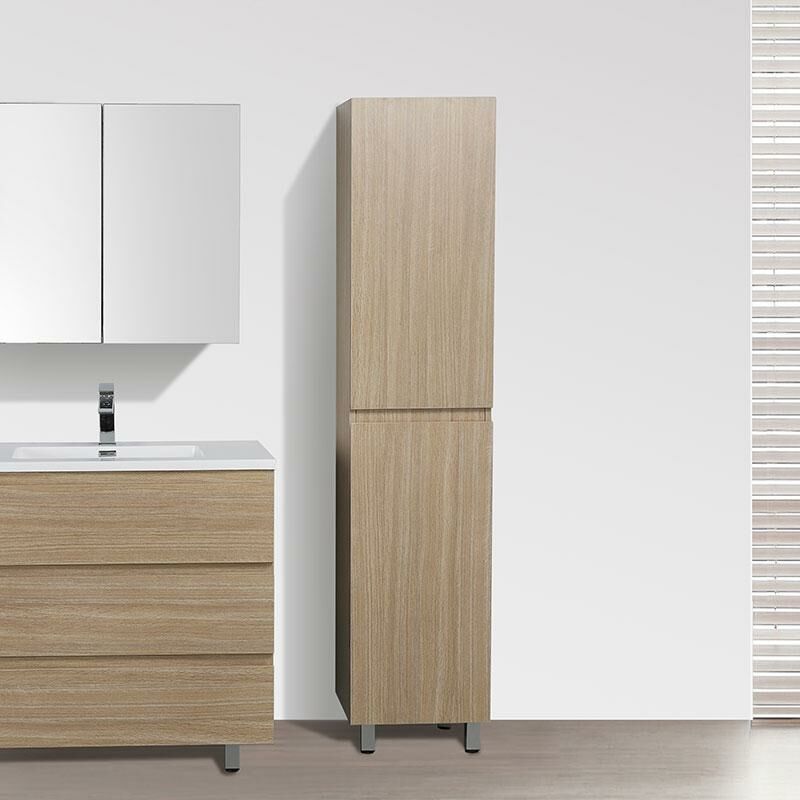 foto del prodotto armadio colonna bagno verona altezza 176 cm rovere chiaro con venatura