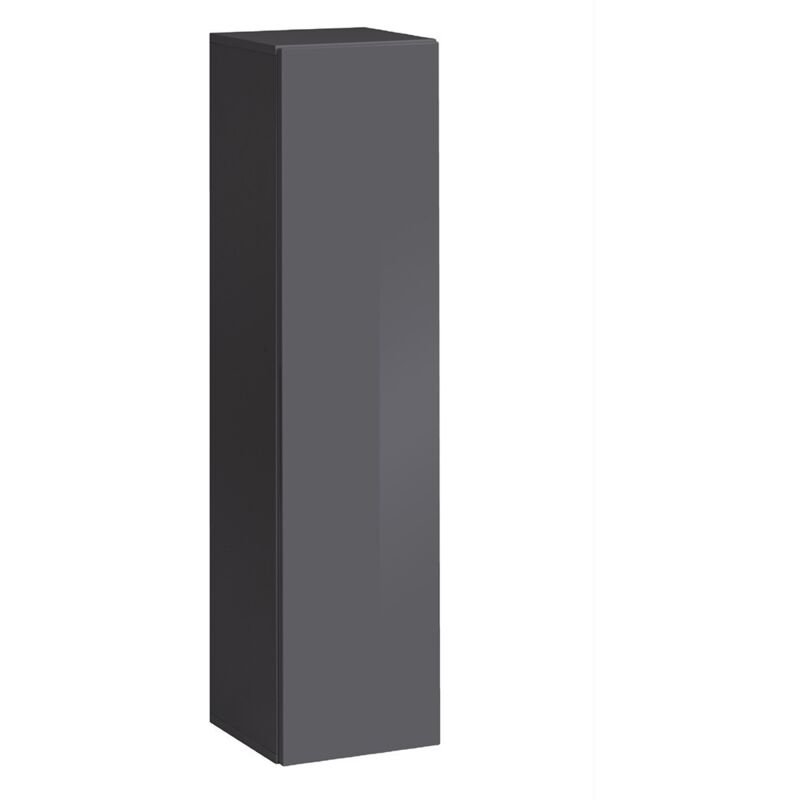 foto del prodotto armadio colonna sospeso grigio collezione switch 30x120 cm design moderno