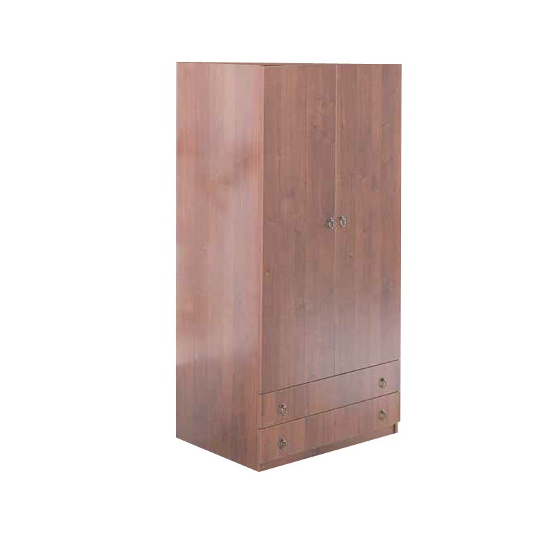 foto del prodotto armadio componibile con 2 ante e 2 cassetti noce antico cm 90x60xh 180