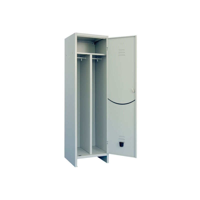 foto del prodotto armadio componibile in lamiera sporco pulito con serratura cm. 50x50xh180
