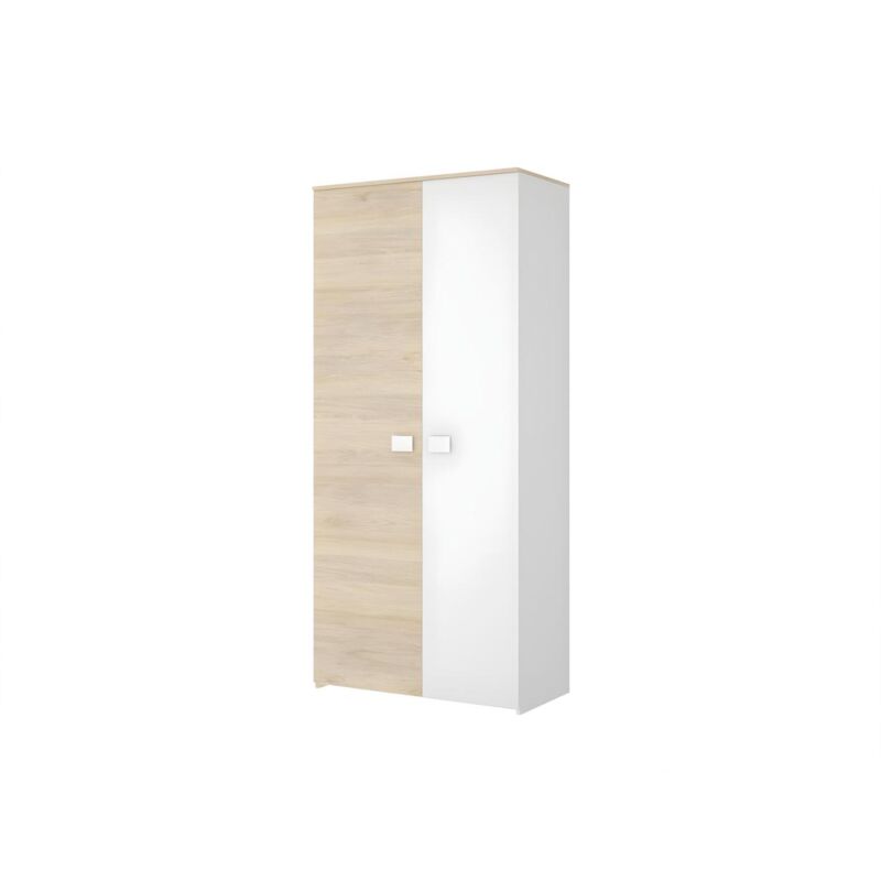 foto del prodotto armadio con 2 ante l90cm quercia e bianco sonia