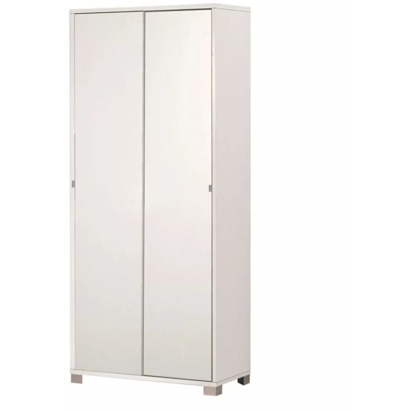 foto del prodotto armadio con 2 ante scorrevoli bianco, 82x41x190 cm