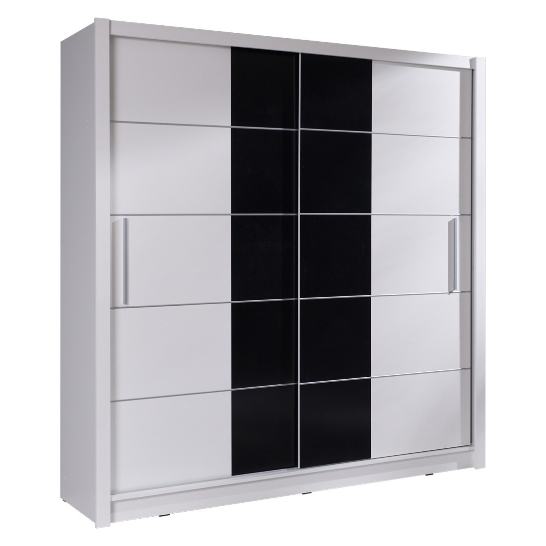 foto del prodotto armadio con 2 porte scorrevoli bianco e nero collezione brescia