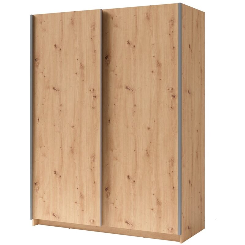foto del prodotto armadio con 2 porte scorrevoli collezione gozu colore rovere artigiano 150 x 198 x 62 cm