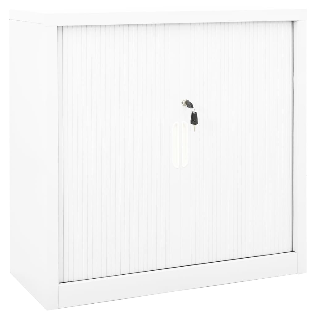 foto del prodotto armadio con ante scorrevoli bianco 90x40x90 cm in acciaio