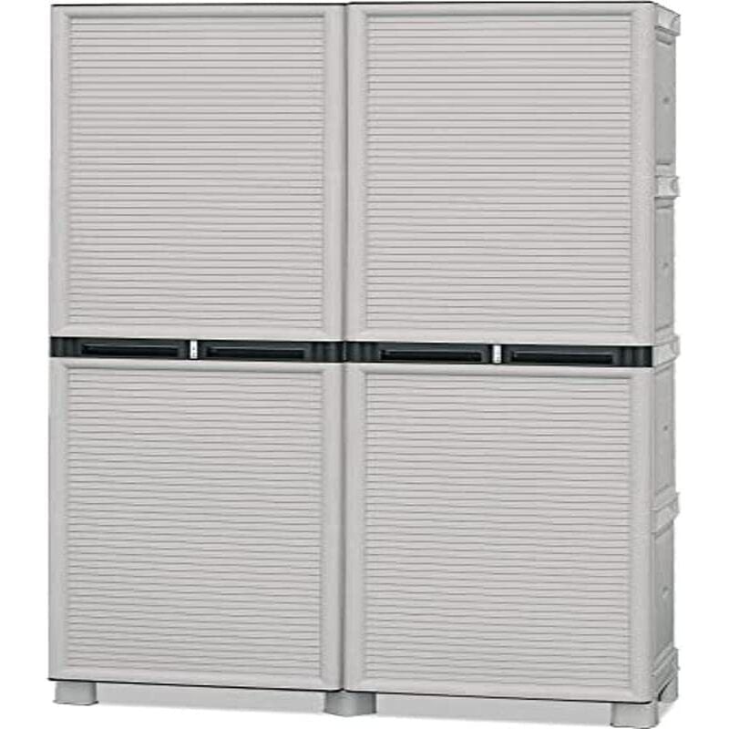 foto del prodotto armadio concert in polipropilene con ripiani 39 x 100 x 172 cm colore grigio