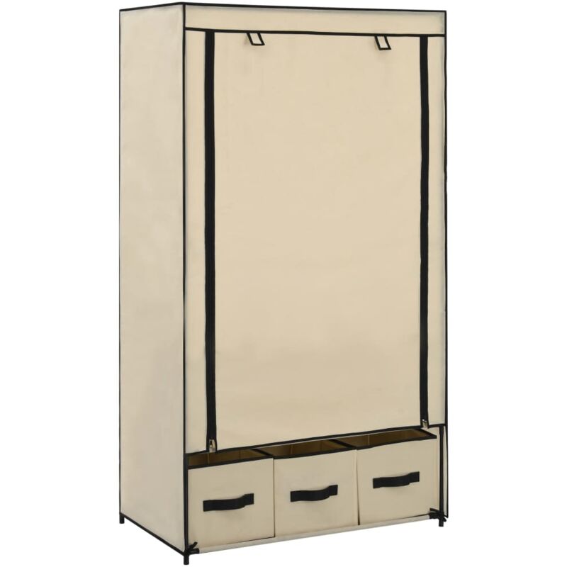 foto del prodotto armadio crema 87x49x159 cm in tessuto vidaxl