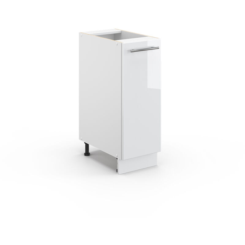 foto del prodotto armadio cucina dispensa alto fame line, bianco lucido, 30 cm senza piano di lavoro vicco