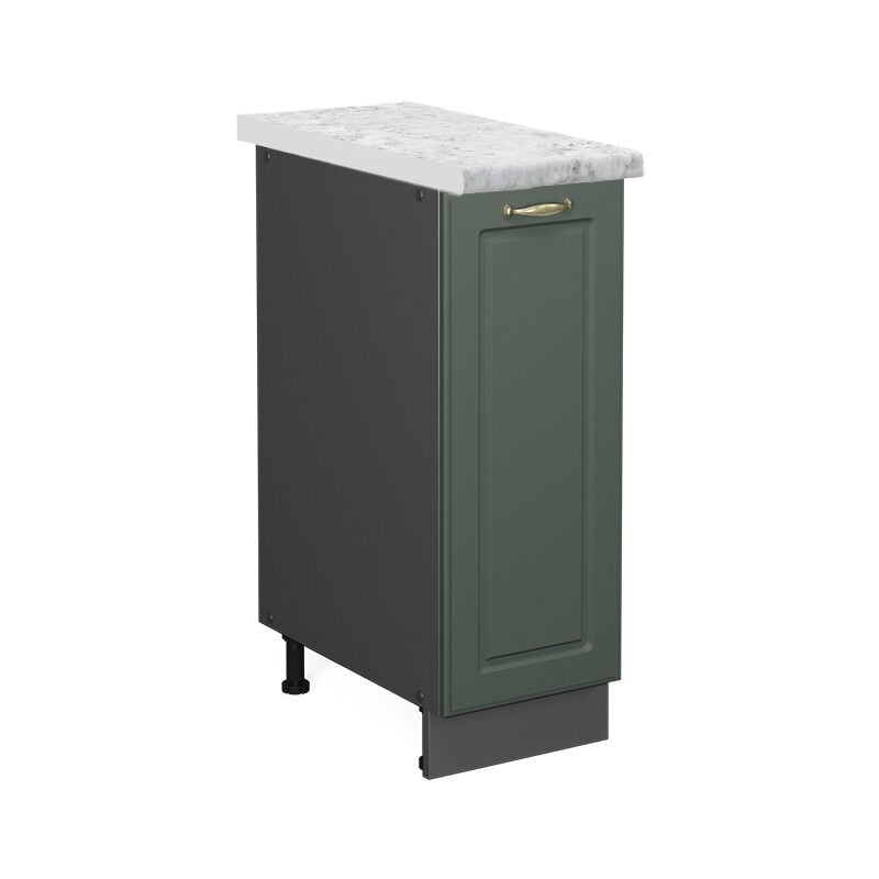 foto del prodotto armadio cucina dispensa alto fame line, verde oro country house, 30 cm , pl marmo vicco