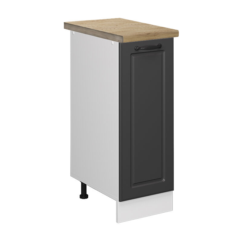 foto del prodotto armadio cucina dispensa alto r line, antracite casa di campagna, 30 cm , pl rovere vicco