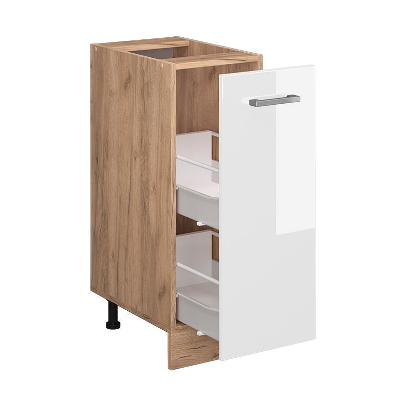foto del prodotto armadio cucina dispensa alto r line, bianco lucido, 30 cm senza piano di lavoro vicco
