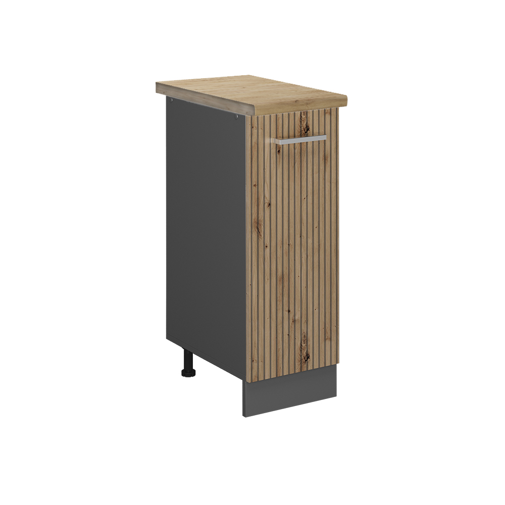 foto del prodotto armadio cucina dispensa alto r line, rovere artigianale, 30 cm , pl rovere, vicco