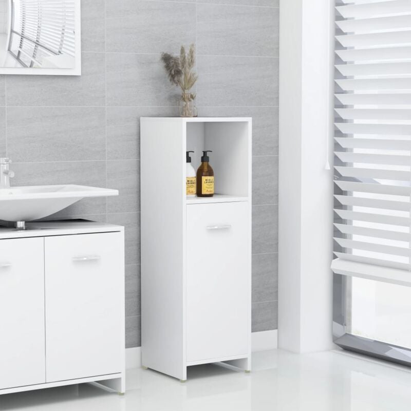 foto del prodotto armadio da bagno bianco 30x30x95 cm in legno multistrato vidaxl