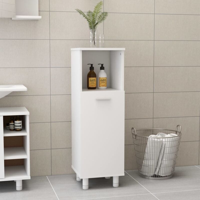 foto del prodotto armadio da bagno bianco 30x30x95 cm in legno multistrato vidaxl