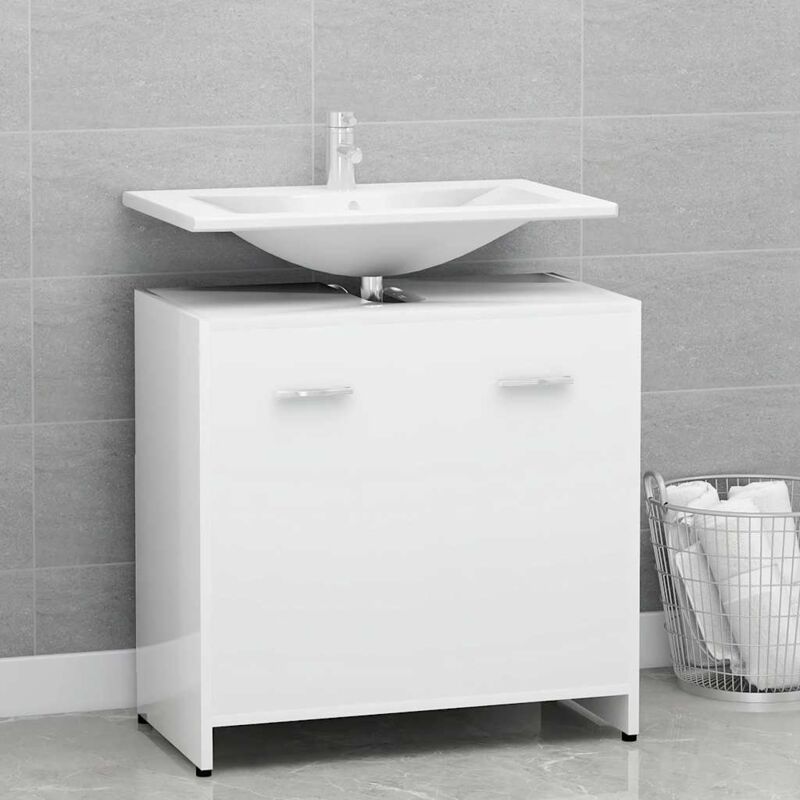 foto del prodotto armadio da bagno bianco 60x33x61 cm in legno multistrato vidaxl