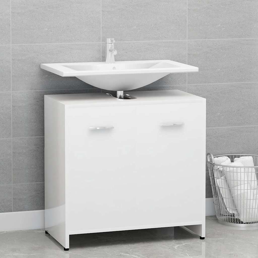 foto del prodotto armadio da bagno bianco lucido 60x33x61 cm in truciolato cod mxl 63907