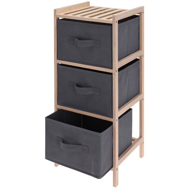foto del prodotto armadio da bagno de 3 scomparti per lo stoccaggio 27,5x25,4x65cm, 784630050. storage solutions
