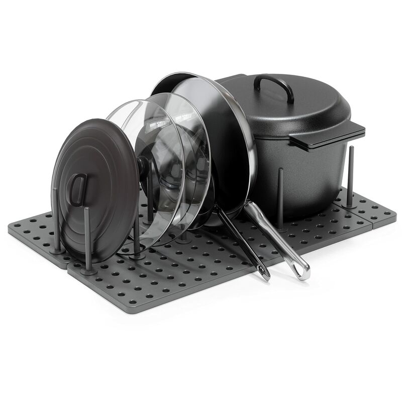 foto del prodotto armadio da cucina peggy, ripiano e cassetto, sistema di archiviazione regolabile per contenitori per alimenti, pentole, stoviglie, utensili e altro,