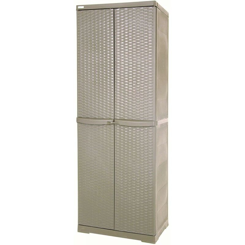 foto del prodotto armadio da esterno tortora cm 65x45x180h portascope trioplast