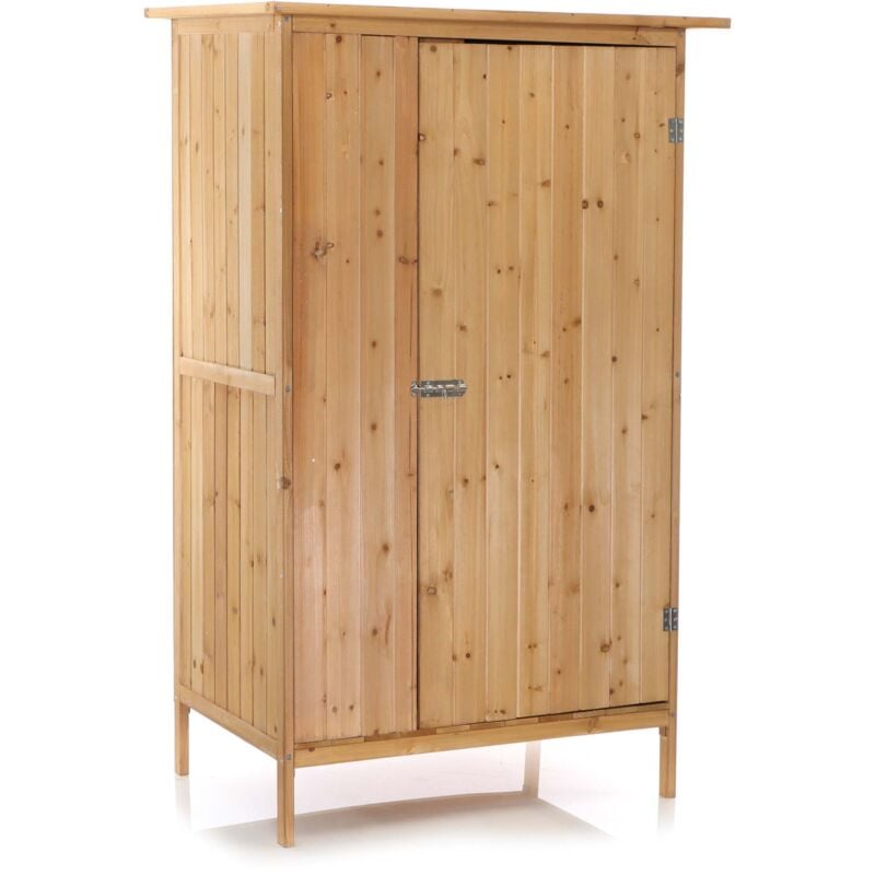 foto del prodotto armadio da giardino a un anta in legno capanno degli attrezzi per esterno 92 x 57 x 154 cm wiltec