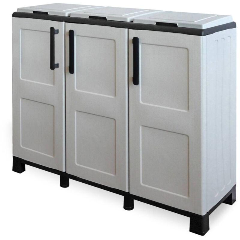 foto del prodotto armadio da giardino per raccolta differenziata dei