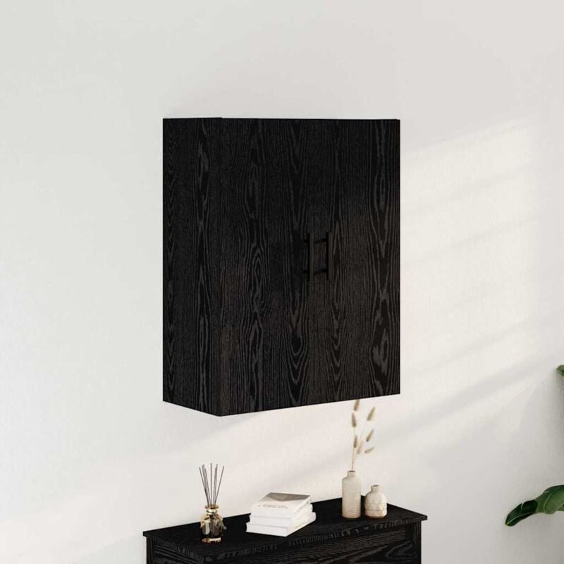 foto del prodotto armadio da muro nero quercia 69,5x34x90 cm legno ingegnerizzato vidaxl