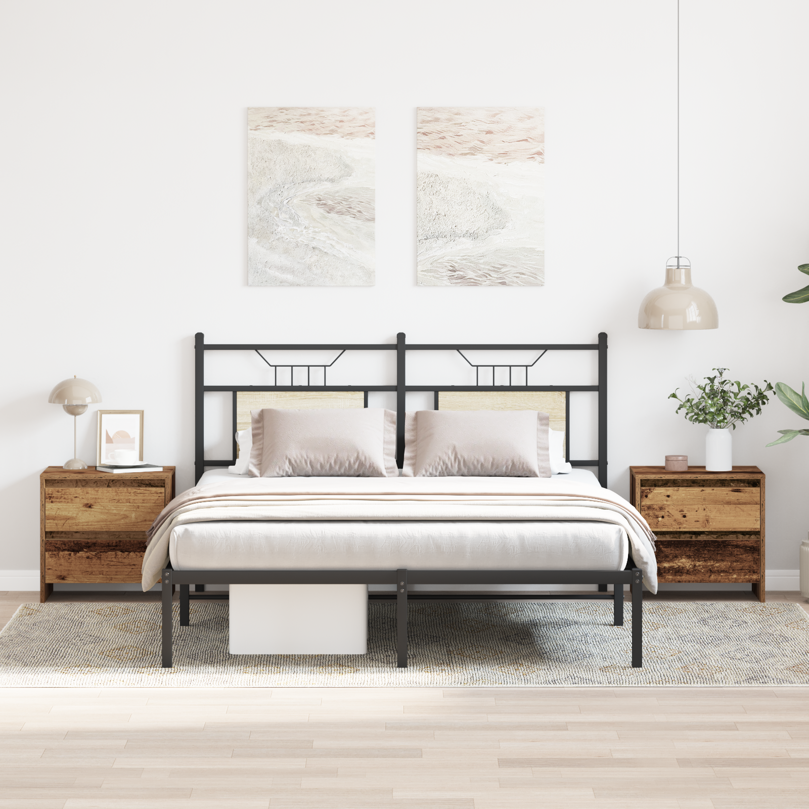 foto del prodotto armadio da notte 2 pcs legno vecchio 45 x 34 x 44.5 cm vidaxl