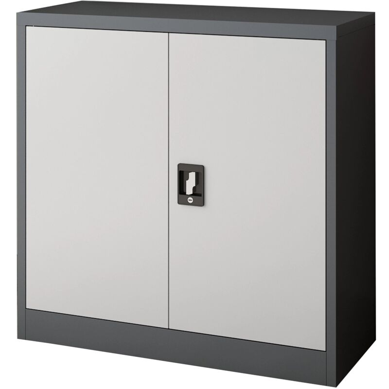 foto del prodotto armadio da ufficio armadietto da ufficio mobiletto per soggiorno ufficio camera da letto laboratorio acciaio laccato 90 x 40 x 90 cm grigio scuro e