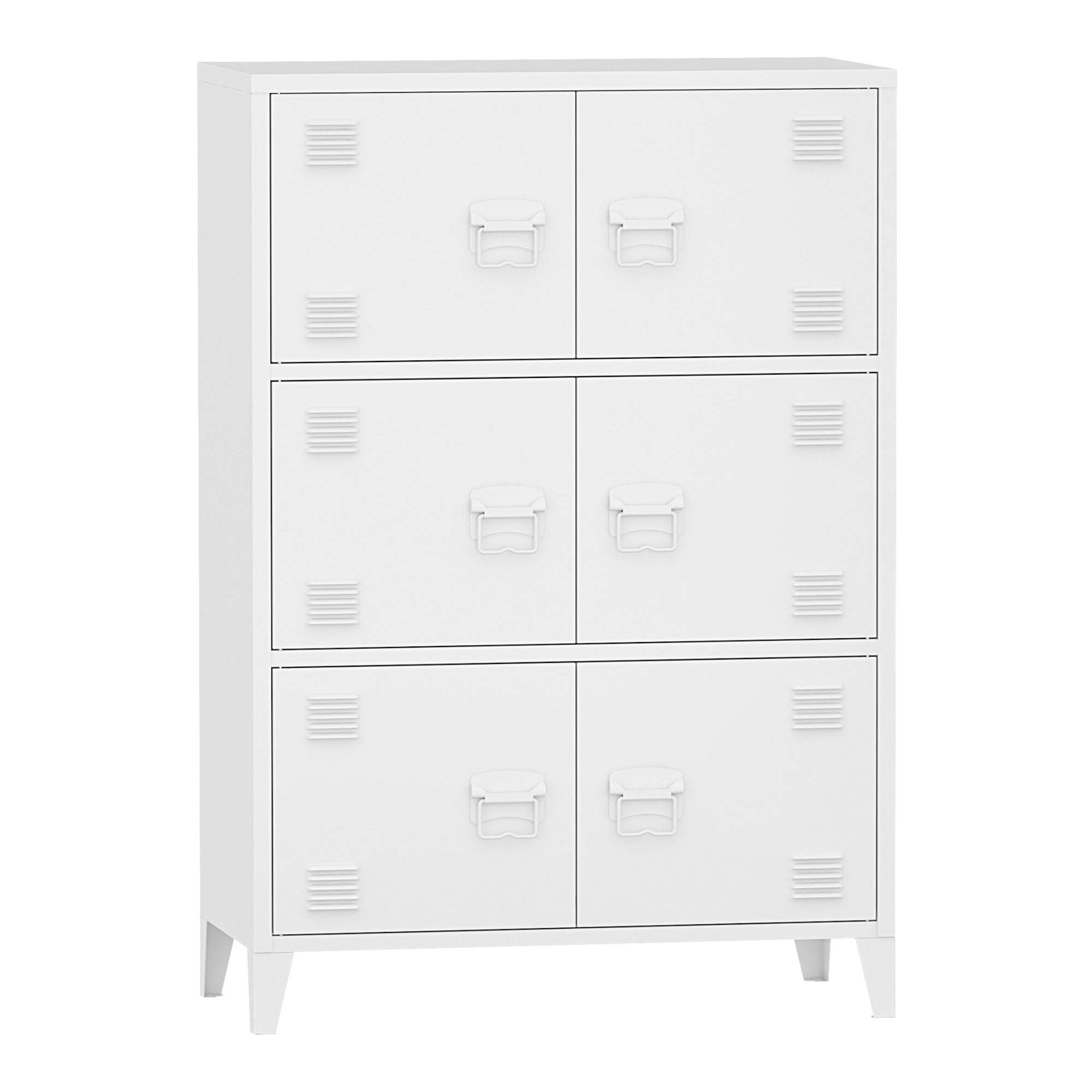 foto del prodotto armadio da ufficio armadietto da ufficio per soggiorno ufficio camera da letto officina metallo acciaio 113 x 80 x 40 cm bianco 03 0006324
