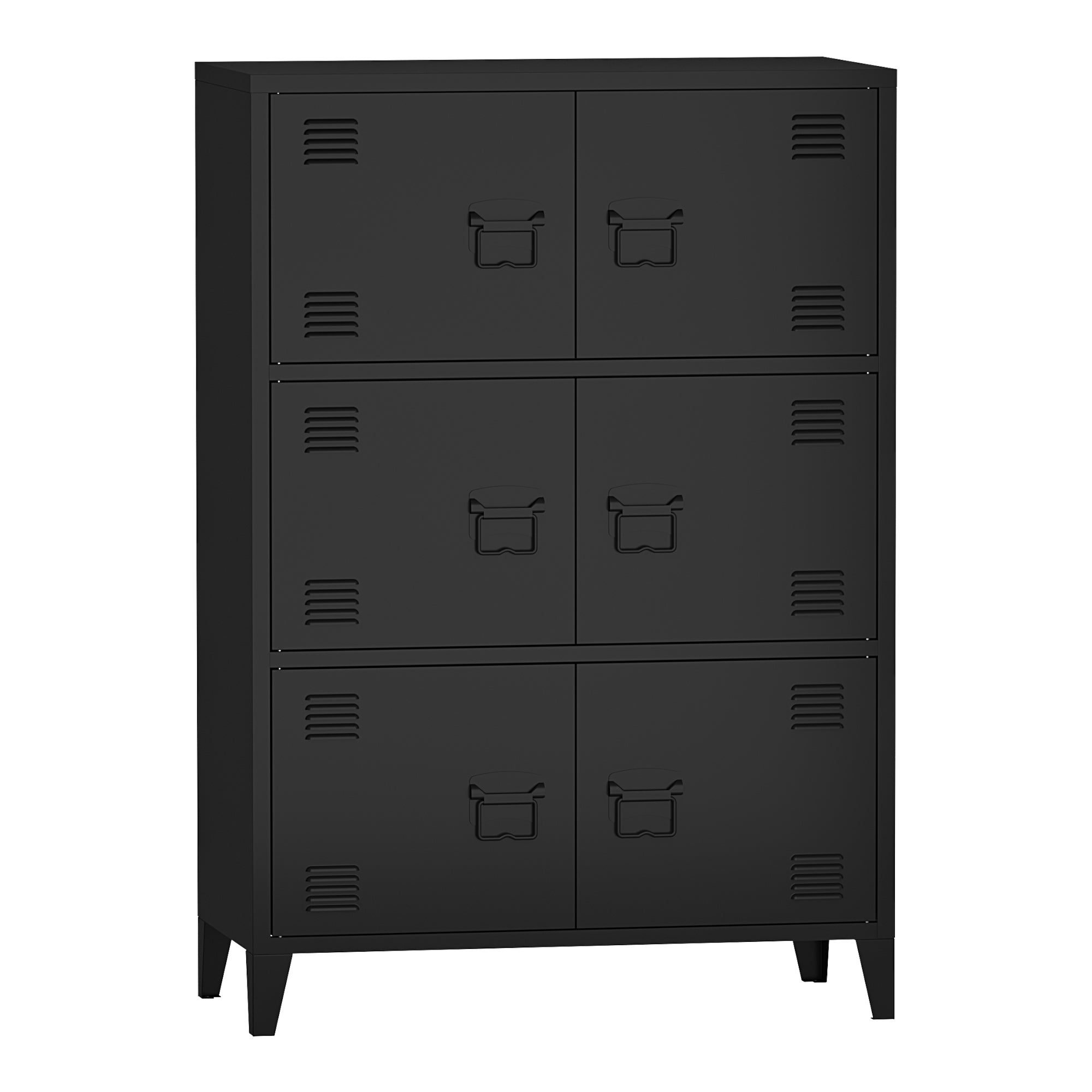 foto del prodotto armadio da ufficio armadietto da ufficio per soggiorno ufficio camera da letto officina metallo acciaio 113 x 80 x 40 cm nero 03 0006325