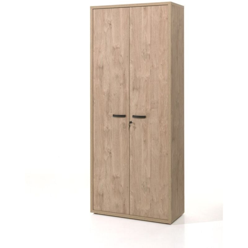 foto del prodotto armadio da ufficio mobile con 2 porte e scaffali colore quercia dorata collezione dep meublorama