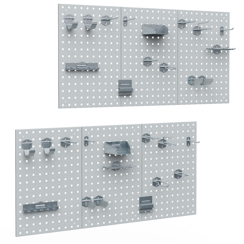 foto del prodotto armadio degli attrezzi , argento, 144 x 1 cm set di 2, vicco