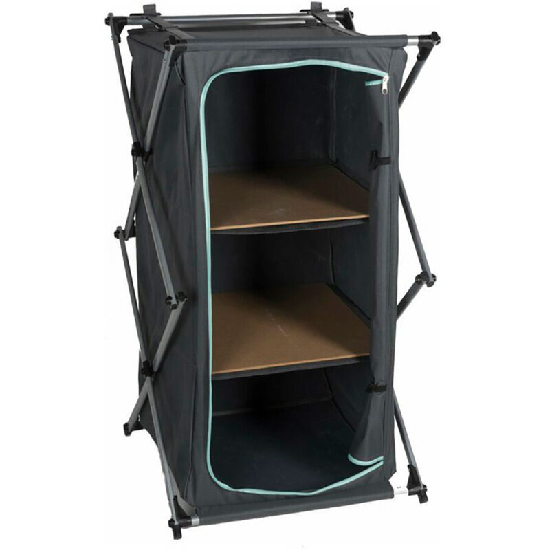 foto del prodotto armadio di camping 2 scaffali 53x49x95cm acciaio e tessuto camp active
