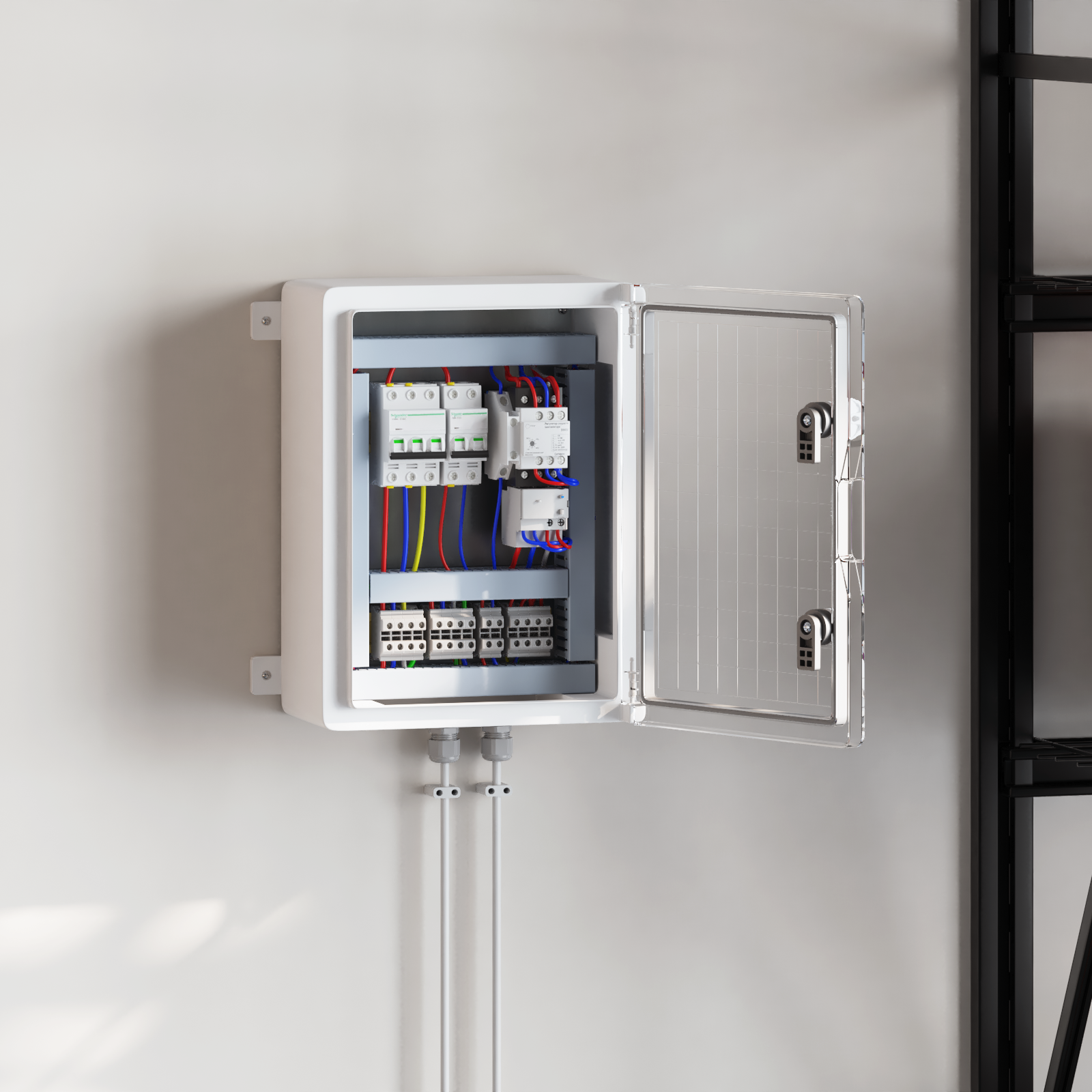 foto del prodotto armadio di controllo ip65 impermeabile grigio 30x16.5x40 cm in plastica abs