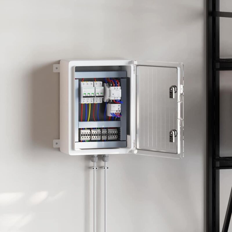 foto del prodotto armadio di controllo ip65 impermeabile grigio 30x16.5x40 cm in plastica abs vidaxl