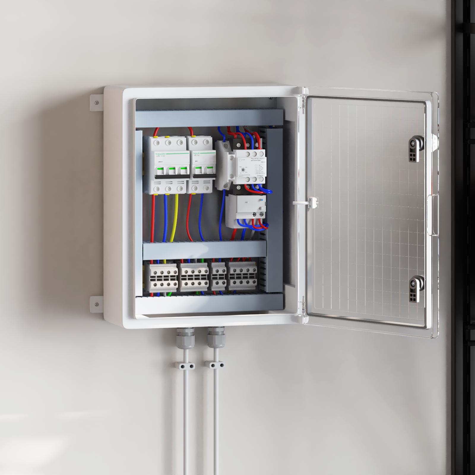foto del prodotto armadio di controllo ip65 impermeabile grigio 40x17,5x50 cm plastica abs