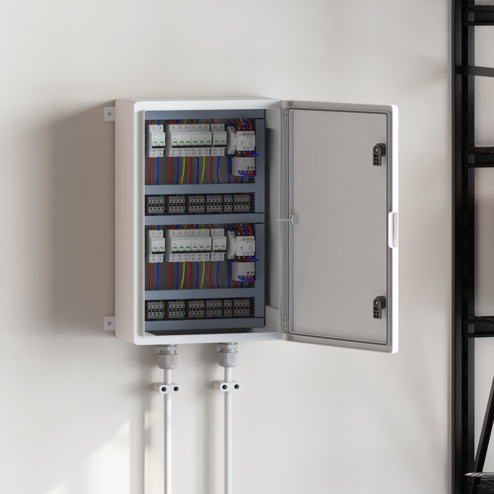 foto del prodotto armadio di controllo ip65 impermeabile grigio 40x20x60 cm plastica abs