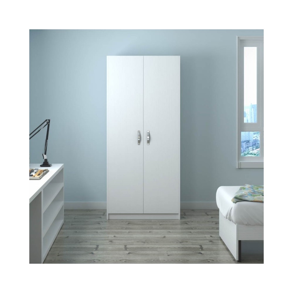 foto del prodotto armadio due ante 91x52x210h colore bianco arm290